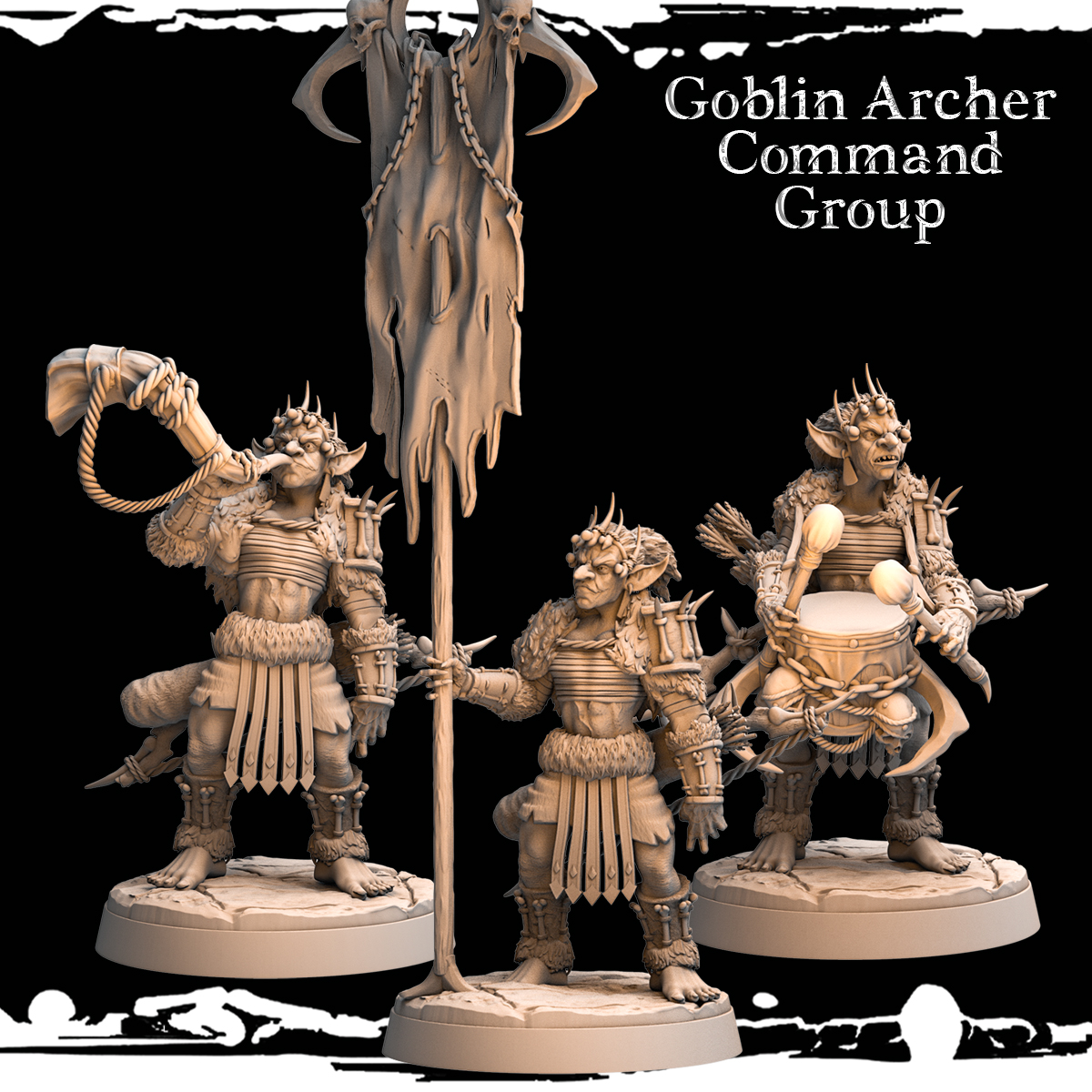 Command Group - Goblin Archer - 3 variations - Army of Darkness: Greenskins